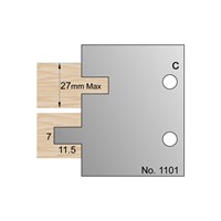 7 x 11.5mm T & G Profile Cutter in HSS - 1101